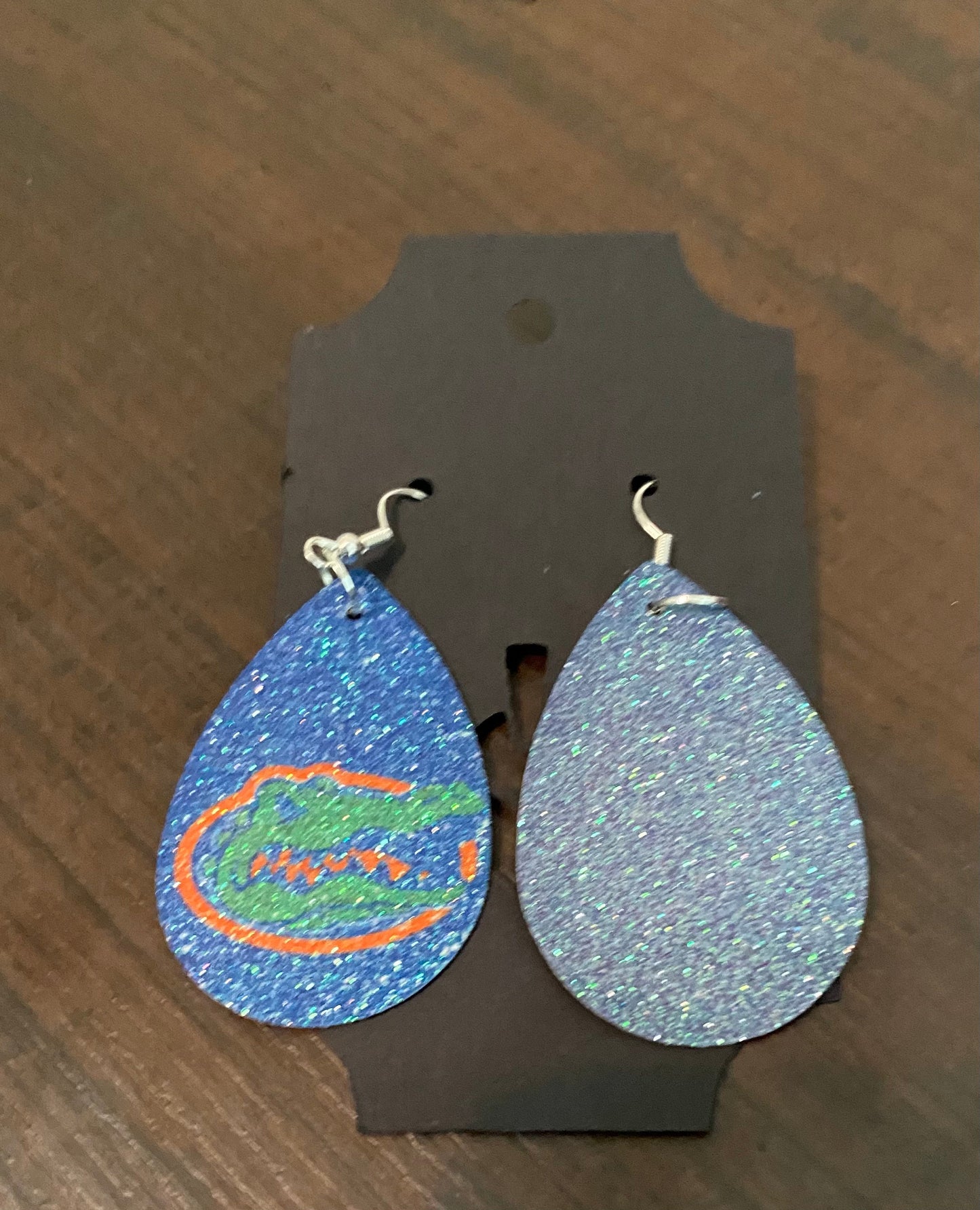 College sublimated faux leather earrings Florida Inspired