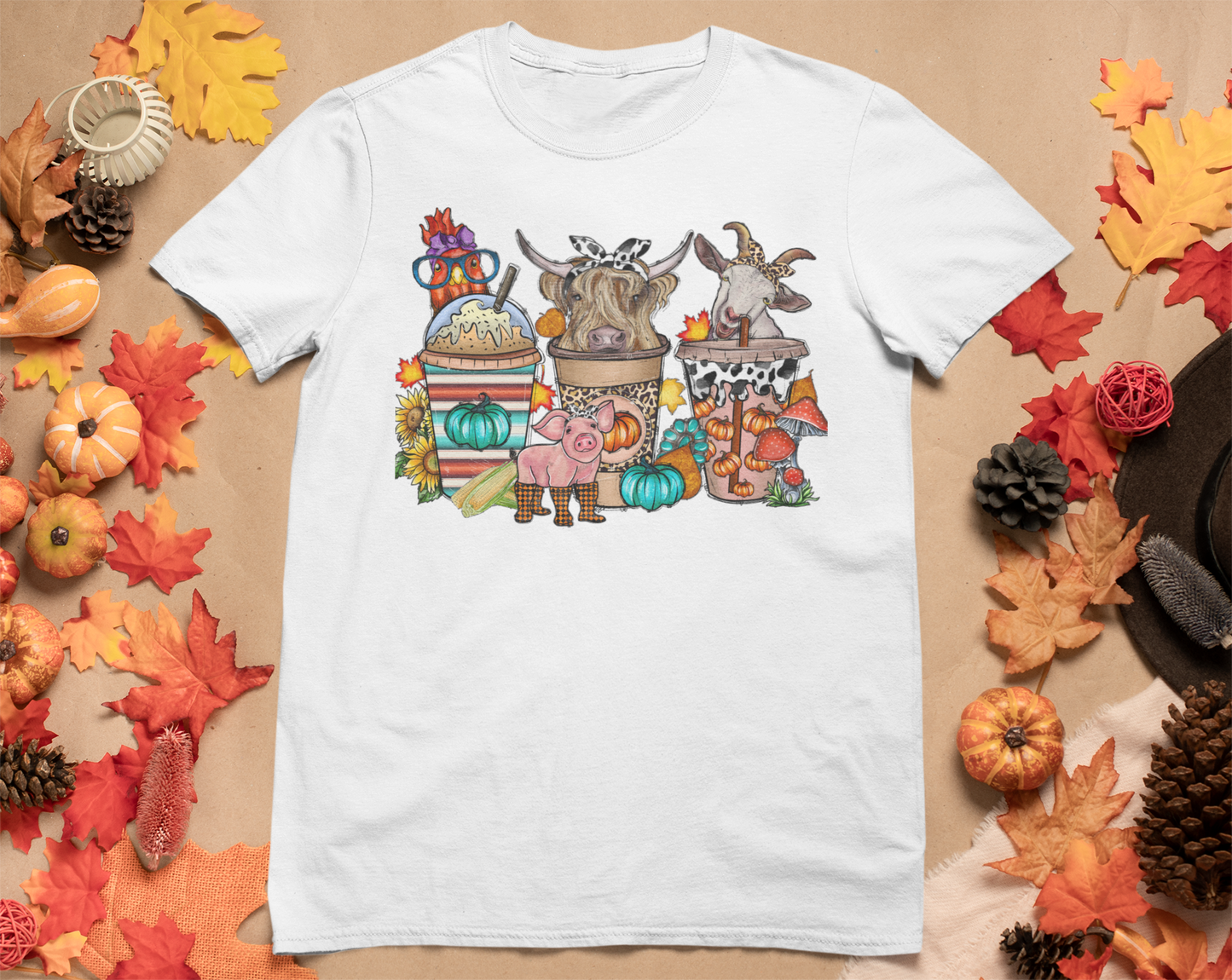 Pumpkin Spice, Farm Animal Fall T-shirt