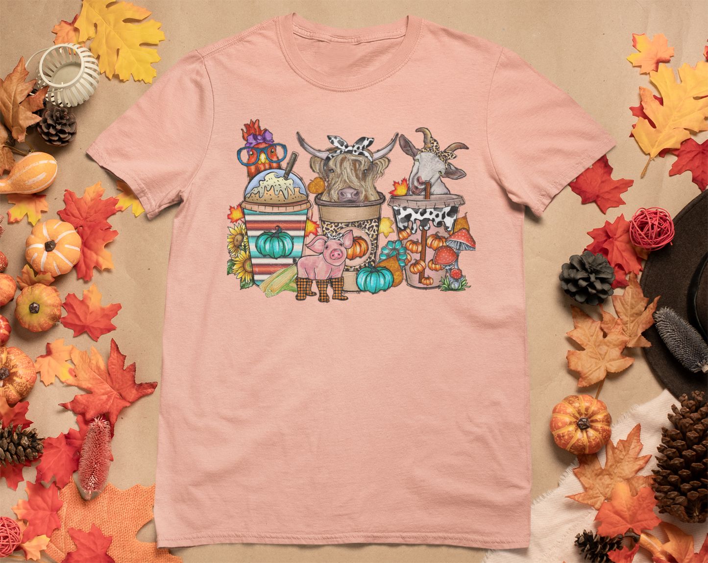 Pumpkin Spice, Farm Animal Fall T-shirt